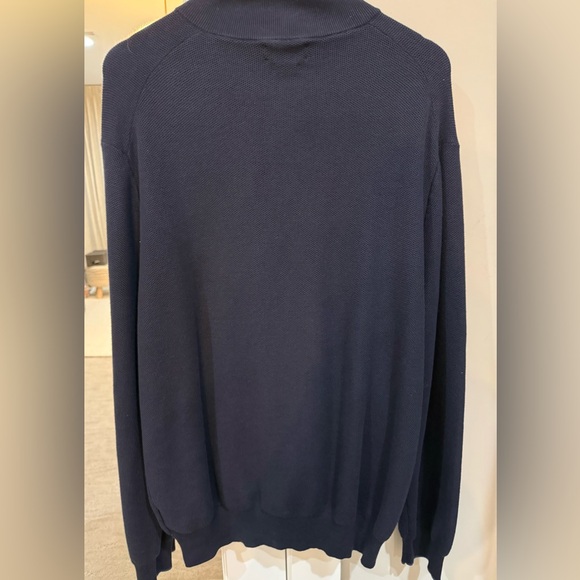 Polo Ralph Lauren Men’s Pima Cotton Navy 1/4 Zip Sweater Size XXL - Picture 5 of 9